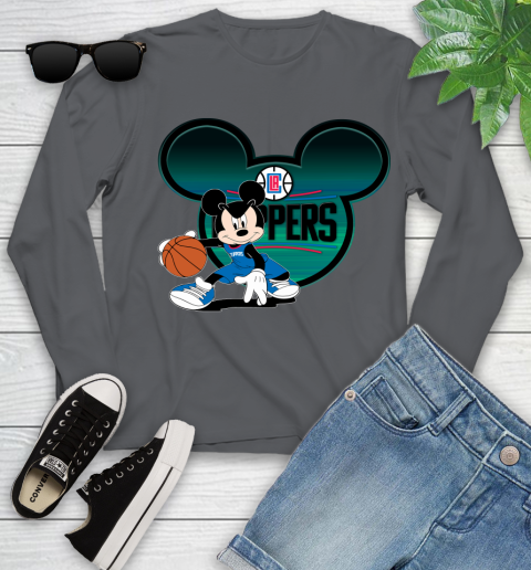 NBA LA Clippers Mickey Mouse Disney Basketball Youth Long Sleeve 8