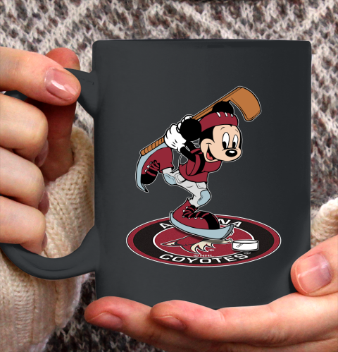 NHL Hockey Arizona Coyotes Cheerful Mickey Disney Shirt Ceramic Mug 15oz