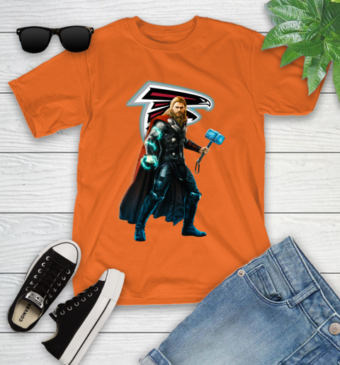 NFL Thor Avengers Endgame Football Atlanta Falcons Youth T-Shirt 7