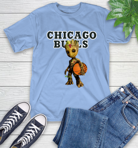 Chicago Bulls NBA Basketball Groot Marvel Guardians Of The Galaxy T-Shirt 11