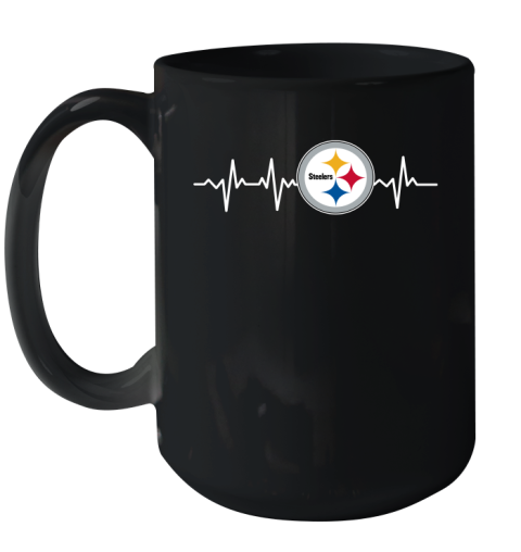 Pittsburgh Steelers NFL Football Heart Beat Shirt Ceramic Mug 15oz