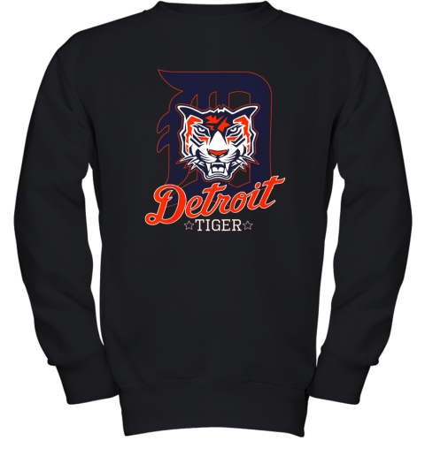 db96 tiger mascot distressed detroit baseball t shirt new youth sweatshirt 47 front black