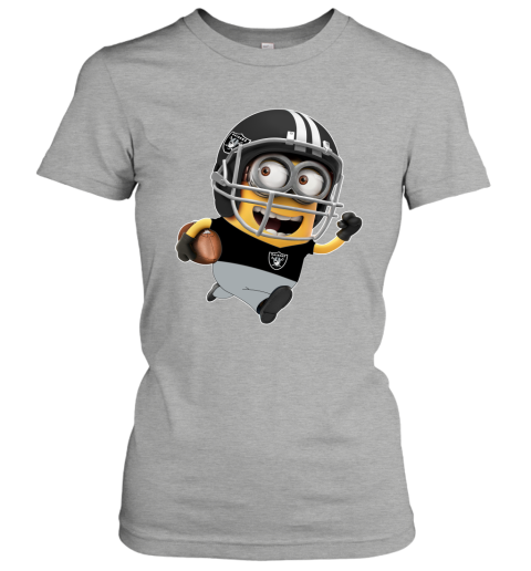 NFL Oakland Raiders Minions Disney Football Sports zTPZJlU6tMm ladies t shirt 20 95 151514 front ash