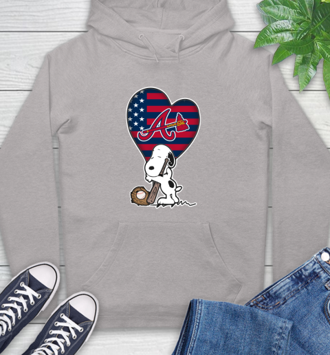Atlanta Braves MLB Baseball The Peanuts Movie Adorable Snoopy Hoodie 12