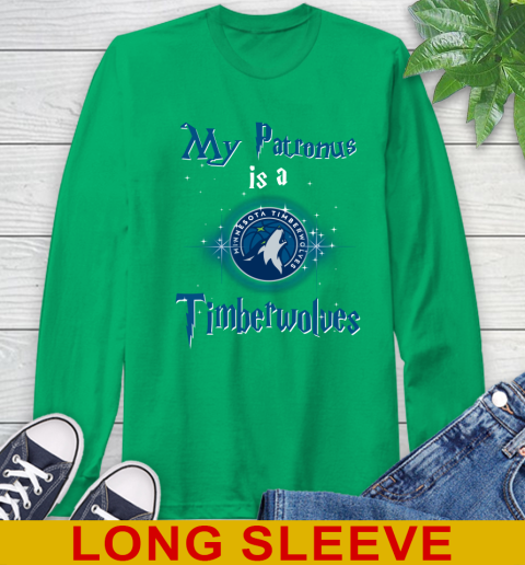 NBA Basketball Harry Potter My Patronus Is A Minnesota Timberwolves Long Sleeve T-Shirt 8