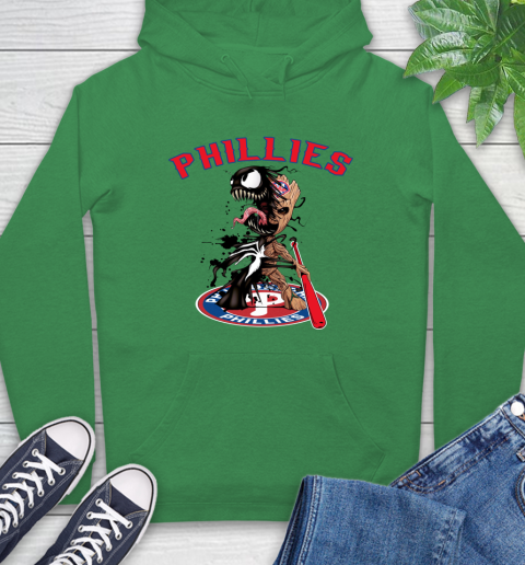 MLB Philadelphia Phillies Baseball Venom Groot Guardians Of The Galaxy Hoodie 8
