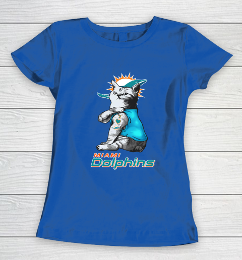 NFL Football My Cat Loves Miami Dolphins Women's T-Shirt 8