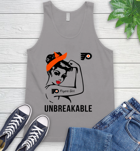 NHL Philadelphia Flyers Girl Unbreakable Hockey Sports Tank Top 2