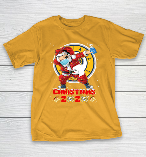 Indiana Pacers Funny Santa Claus Dabbing Christmas 2020 NBA T-Shirt 2