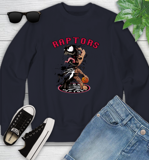 NBA Toronto Raptors Basketball Venom Groot Guardians Of The Galaxy Youth Sweatshirt 3