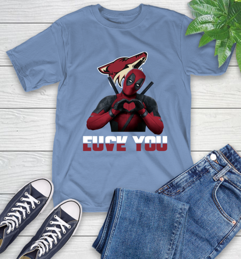 NHL Arizona Coyotes Deadpool Love You Fuck You Hockey Sports T-Shirt 12