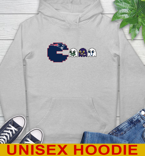 New England Patriots NFL Football Pac Man Champion Hoodie 6