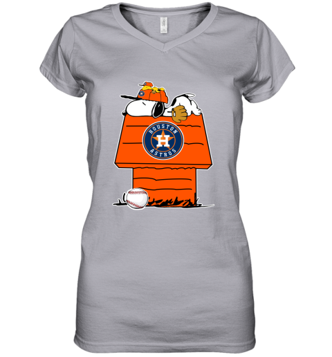 MLB Houston Astros Women's Short Sleeve V-Neck T-Shirt - S