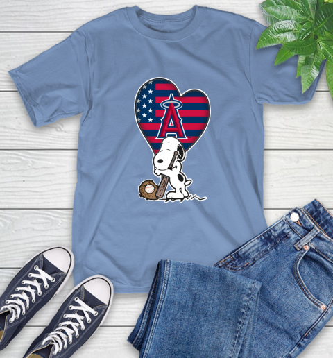 Los Angeles Angels MLB Baseball The Peanuts Movie Adorable Snoopy T-Shirt 11