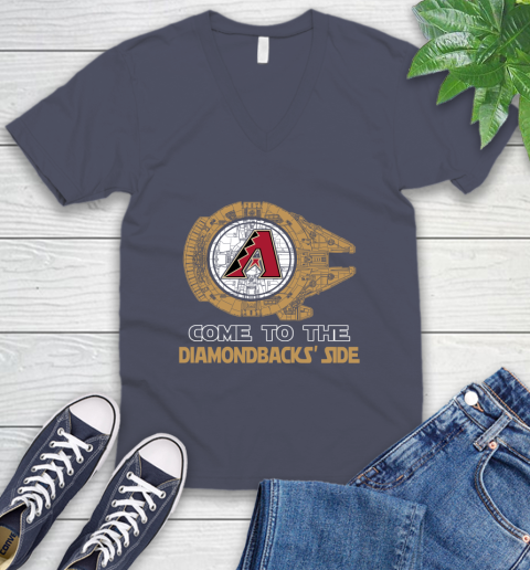 MLB Come To The Arizona Diamondbacks Side Star Wars Baseball Sports V-Neck T-Shirt 7