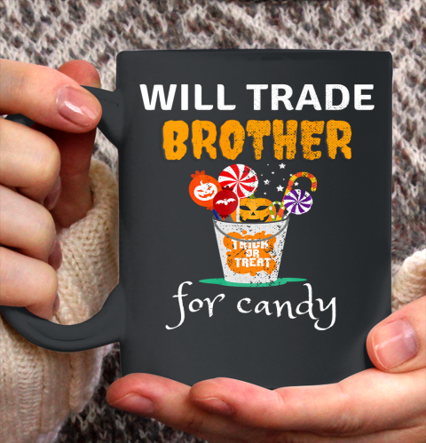Halloween Family Matching Will Trade Brother Funny Sibling Ceramic Mug 11oz