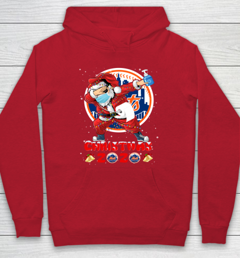 New York Mets Funny Santa Claus Dabbing Christmas 2020 MLB Hoodie 7
