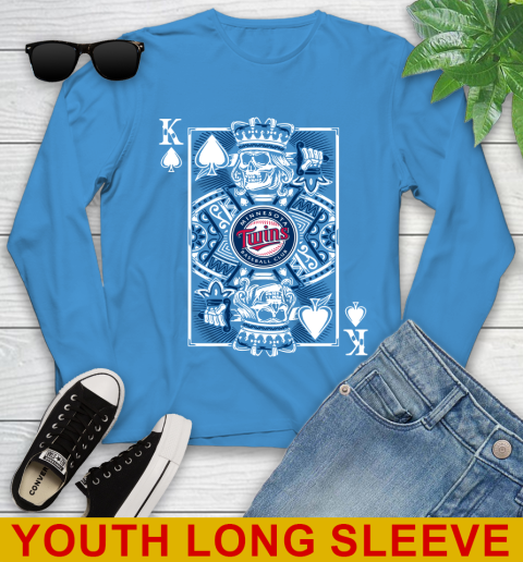 Minnesota Twins MLB Baseball The King Of Spades Death Cards Shirt Youth Long Sleeve 8