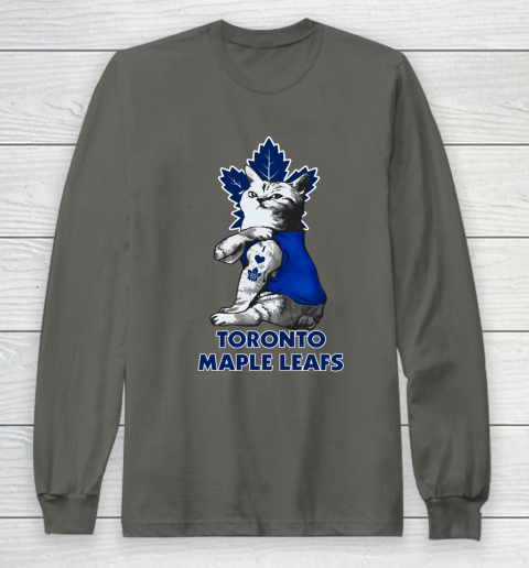 NHL My Cat Loves Toronto Maple Leafs Hockey Long Sleeve T-Shirt 5