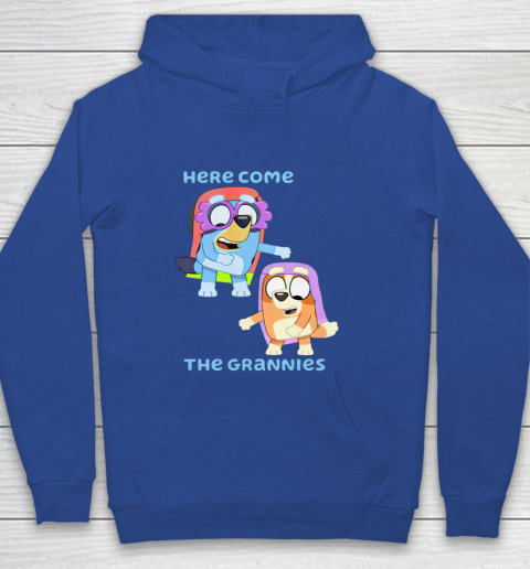 Blueys Shirt Here Come The Grannies Youth Hoodie 6