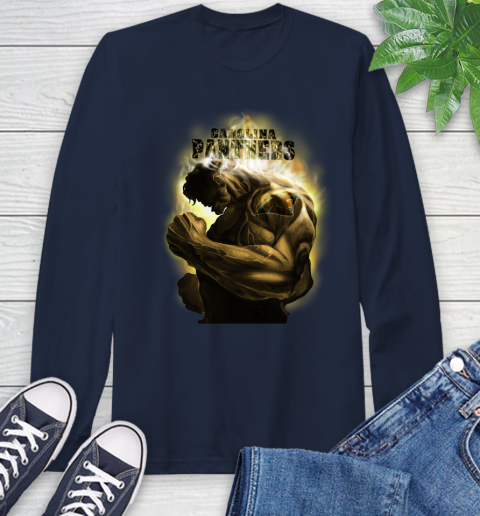 Carolina Panthers NFL Football Hulk Marvel Avengers Sports Long Sleeve T-Shirt 3