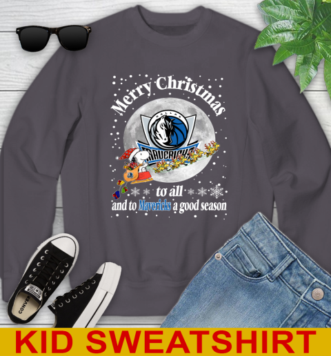 Dallas Mavericks Merry Christmas To All And To Mavericks A Good Season NBA Basketball Sports Youth Sweatshirt 5