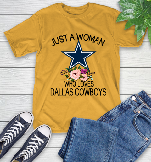 NFL Just A Woman Who Loves Dallas Cowboys Football Sports T-Shirt 2