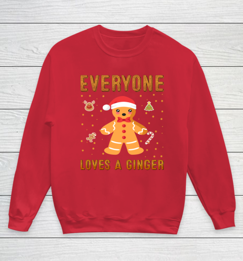 Everyone Loves A Ginger Funny Christmas Youth Sweatshirt 7