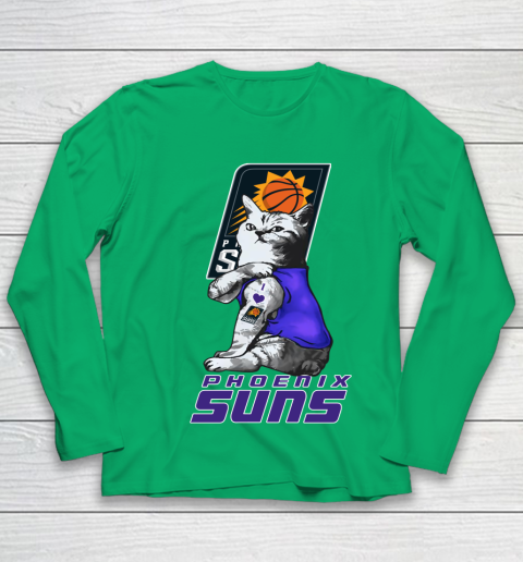NBA Basketball My Cat Loves Phoenix Suns Youth Long Sleeve 4