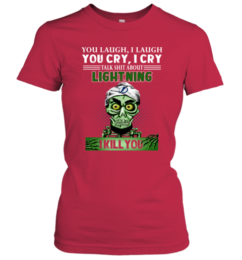 NHL Talk Shit About Tampa Bay Lightning I Kill You Achmed The Dead Terrorist Jeffrey Dunham Hockey kIymsMB193T ladies t shirt 20 95 151514 front red