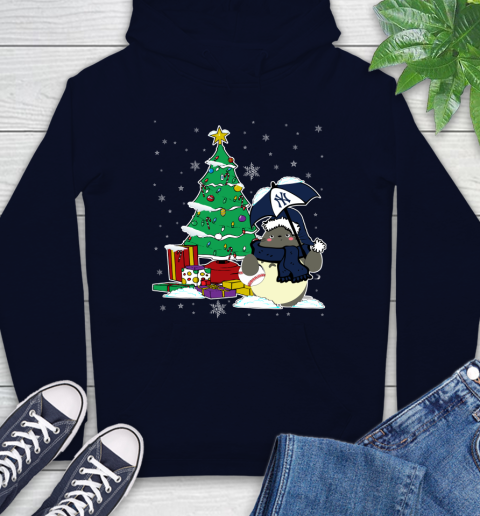 New York Yankees MLB Baseball Cute Tonari No Totoro Christmas Sports Hoodie 3