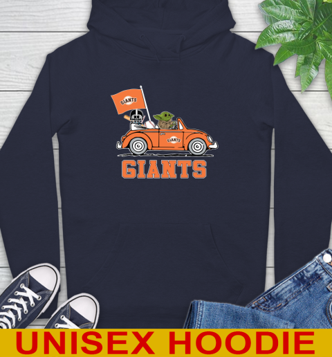 MLB Baseball San Francisco Giants Darth Vader Baby Yoda Driving Star Wars Shirt Hoodie 4