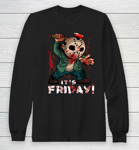 Friday 13th Jason Funny Halloween Horror Graphic Horror Movie Long Sleeve T-Shirt