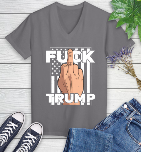 Fuck Trump Middle Finger Anti Republican T Shirt 80
