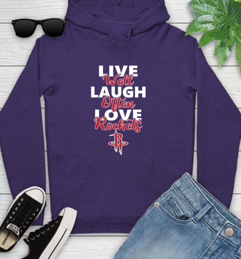 NBA Basketball Houston Rockets Live Well Laugh Often Love Shirt Youth Hoodie 5