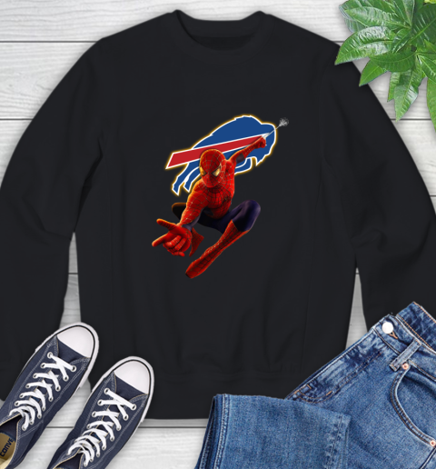 NFL Spider Man Avengers Endgame Football Buffalo Bills Sweatshirt 2
