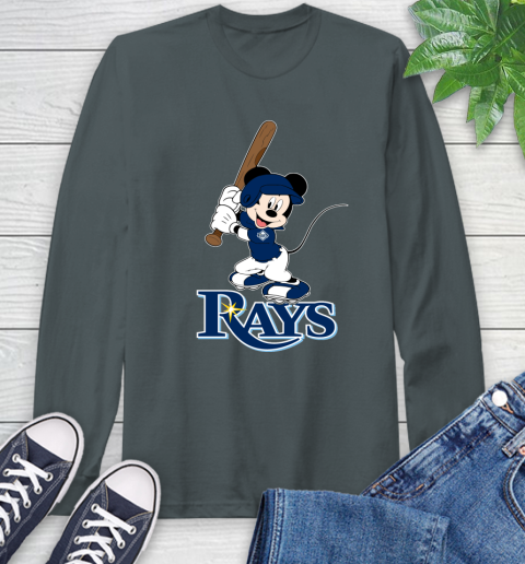 MLB Baseball Tampa Bay Rays Cheerful Mickey Mouse Shirt Long Sleeve T-Shirt 7