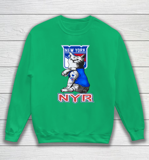 NHL My Cat Loves New York Rangers Hockey Sweatshirt 5