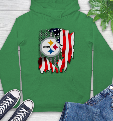 Pittsburgh Steelers NFL Football American Flag Hoodie 8