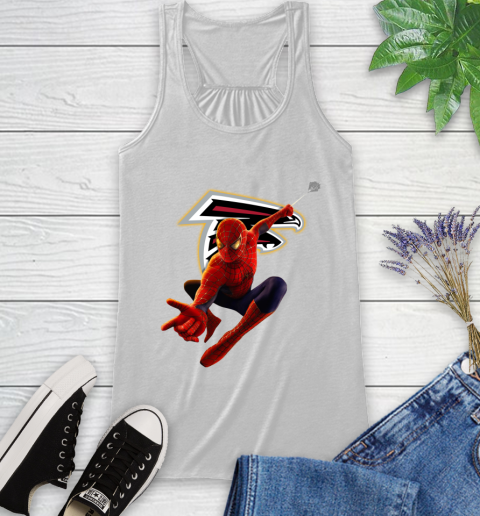 NFL Spider Man Avengers Endgame Football Atlanta Falcons Racerback Tank