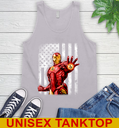 Ottawa Senators NHL Hockey Iron Man Avengers American Flag Shirt Tank Top - Image 4
