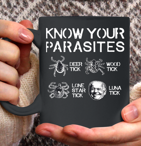 Know Your Parasites Funny Joe Biden Luna Tick Ceramic Mug 11oz