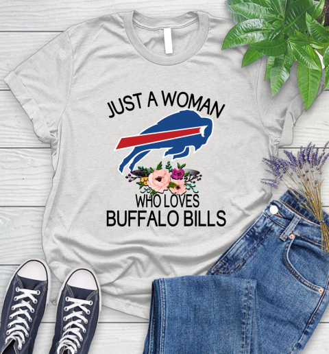 NFL Just A Woman Who Loves Buffalo Bills Football Sports Women's T-Shirt