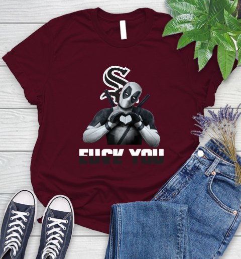 MLB Chicago White Sox Deadpool Love You Fuck You Baseball Sports Women's T-Shirt 7