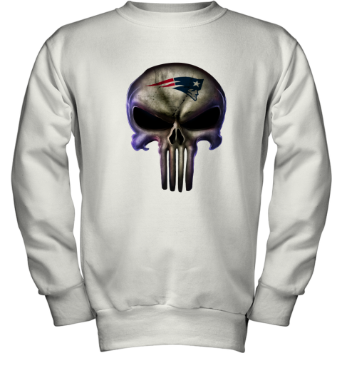 New England Patriots The Punisher Mashup Football Youth Sweatshirt 