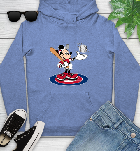 MLB Baseball Chicago Cubs Cheerful Mickey Disney Shirt Youth Hoodie 11