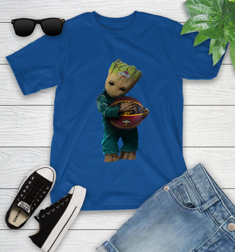 NBA Groot Guardians Of The Galaxy Basketball Sports Cleveland Cavaliers Youth T-Shirt 9