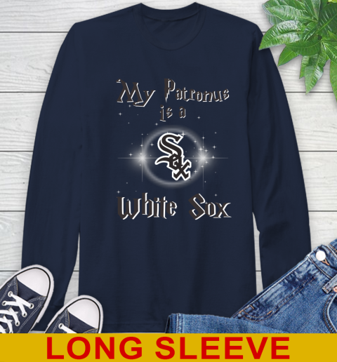 MLB Baseball Harry Potter My Patronus Is A Chicago White Sox Long Sleeve T-Shirt 3