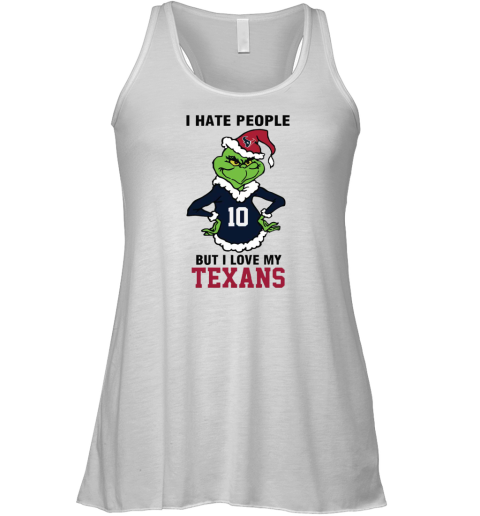 I Hate People But I Love My Texans Houston Texans NFL Teams Racerback Tank