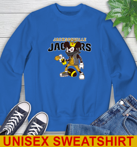 Jacksonville Jaguars NFL Football Mickey Peace Sign Sports Sweatshirt 9
